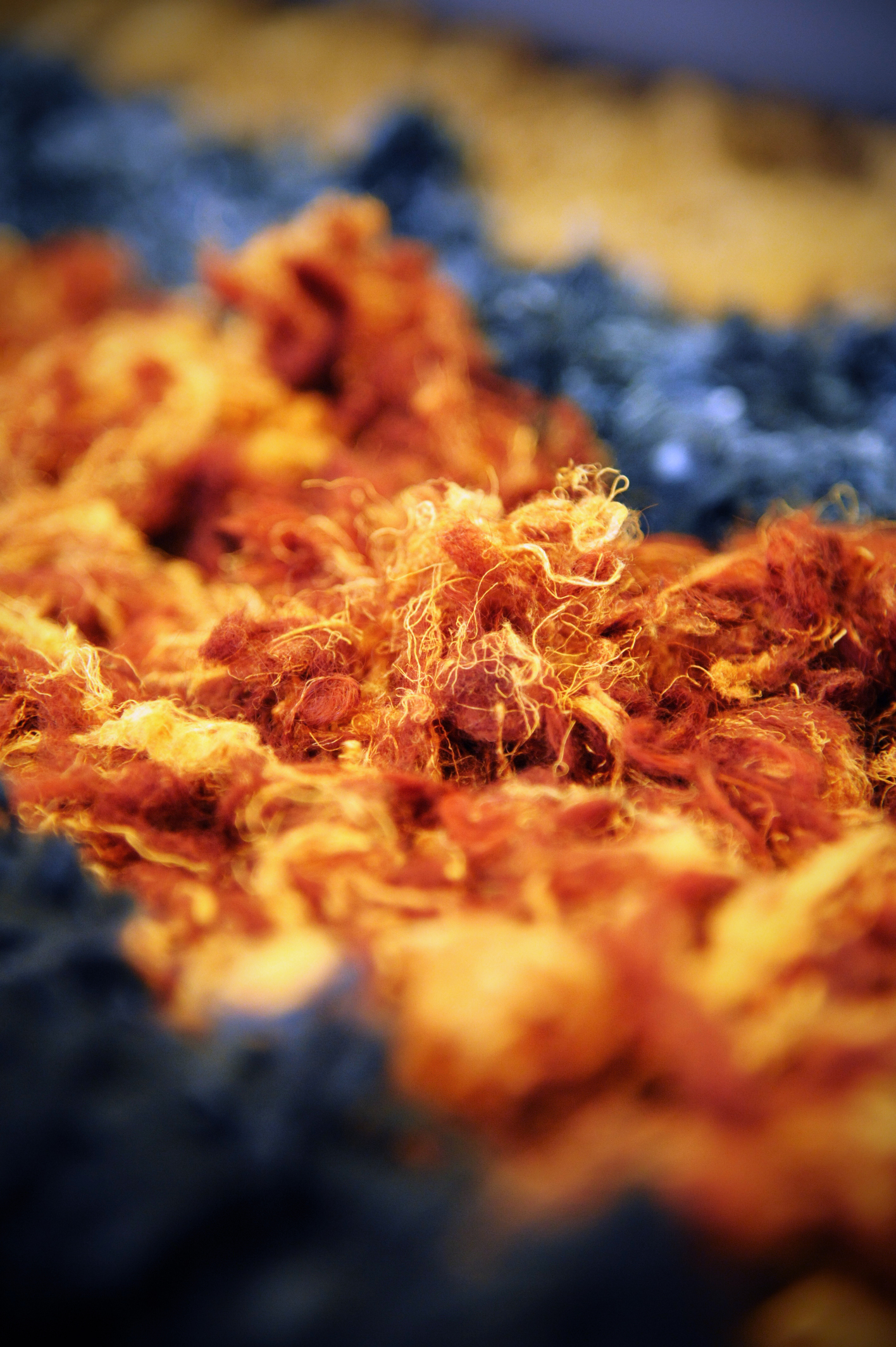 3--Carding - raw materials on carding machine